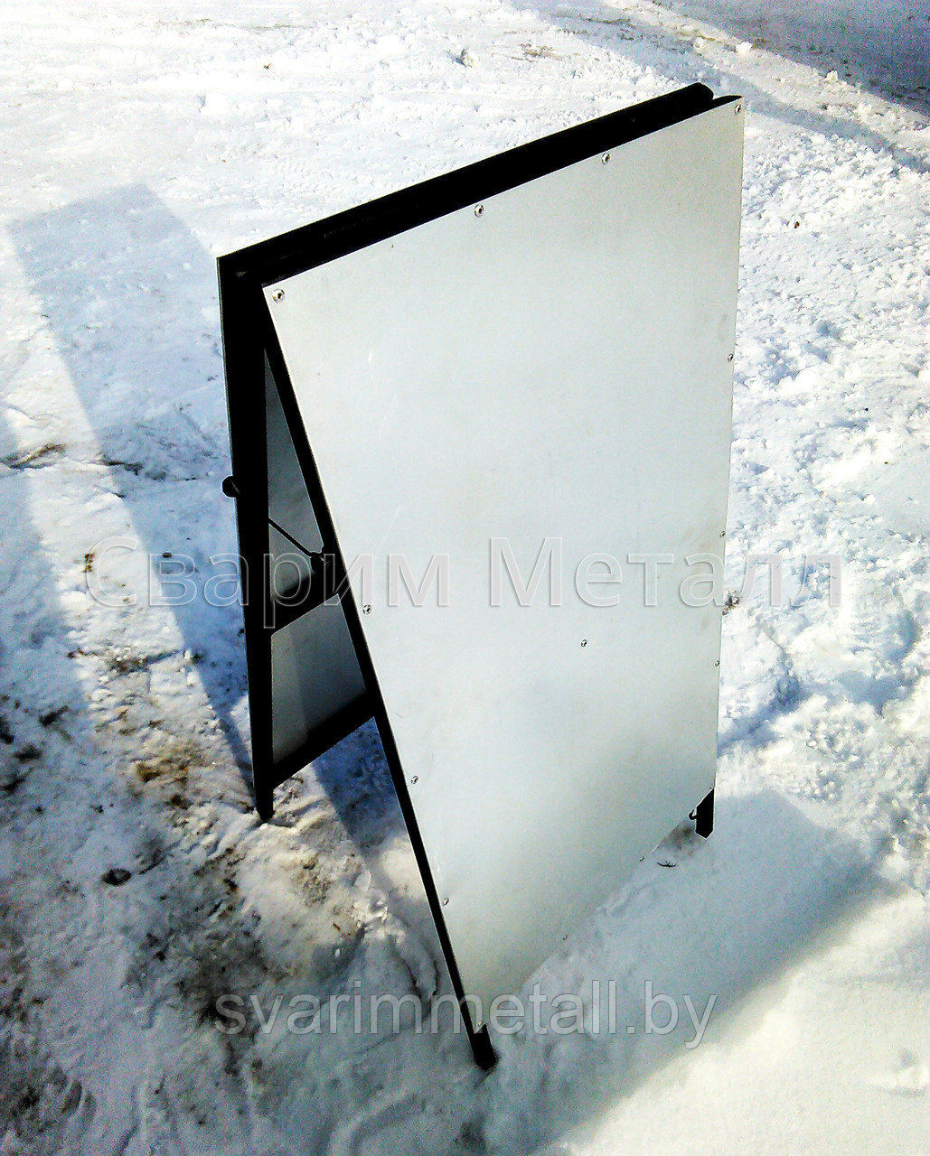 Рекламный штендер, из металла, каркас без полотна, белый - фото 7 - id-p211598783