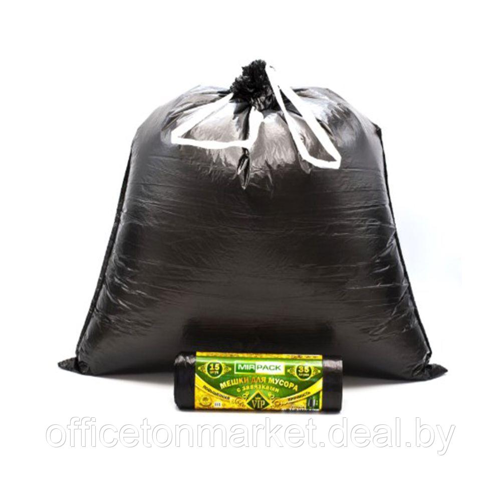 Мешки для мусора "Mirpack Vip", 15 мкм, 35 л, 15 шт/рулон - фото 2 - id-p211389276