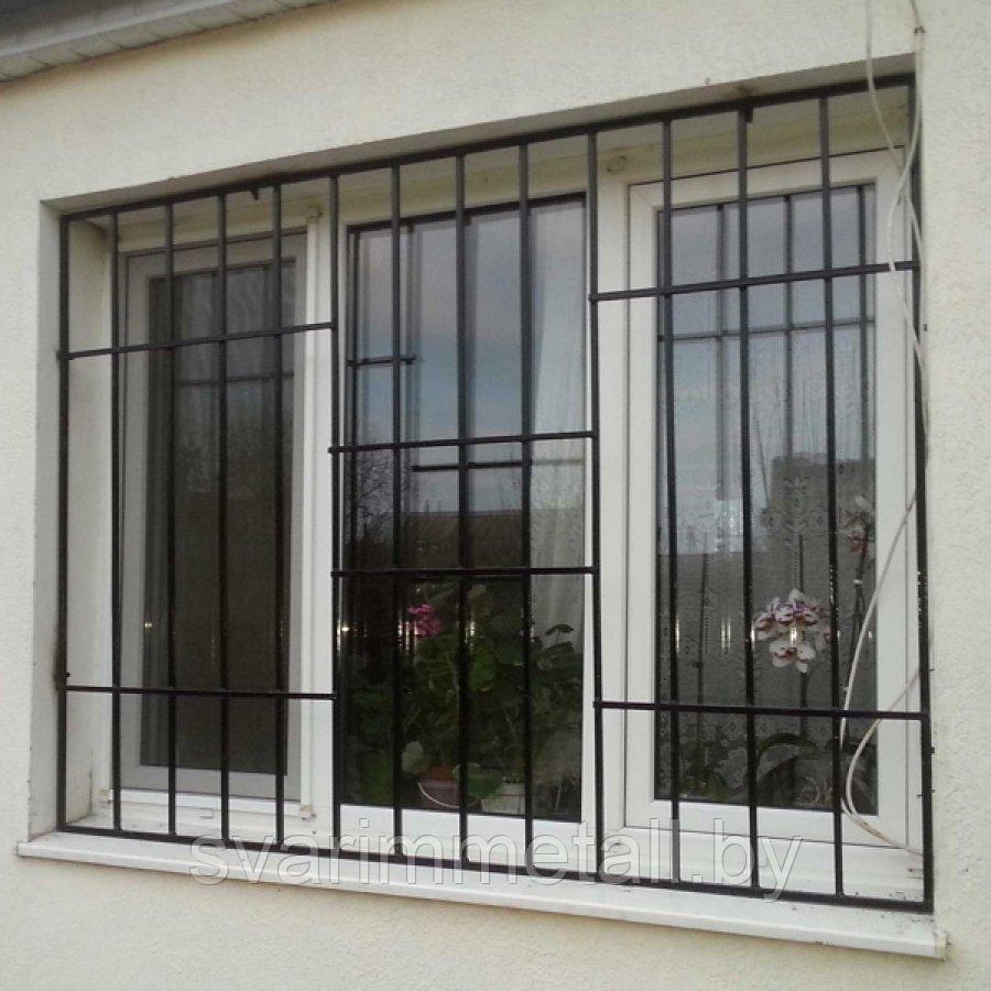 Решетки на окно, из металла, черный цвет - фото 2 - id-p211677483