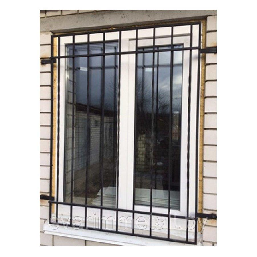 Решетки на окно, из металла, черный цвет - фото 1 - id-p211677483