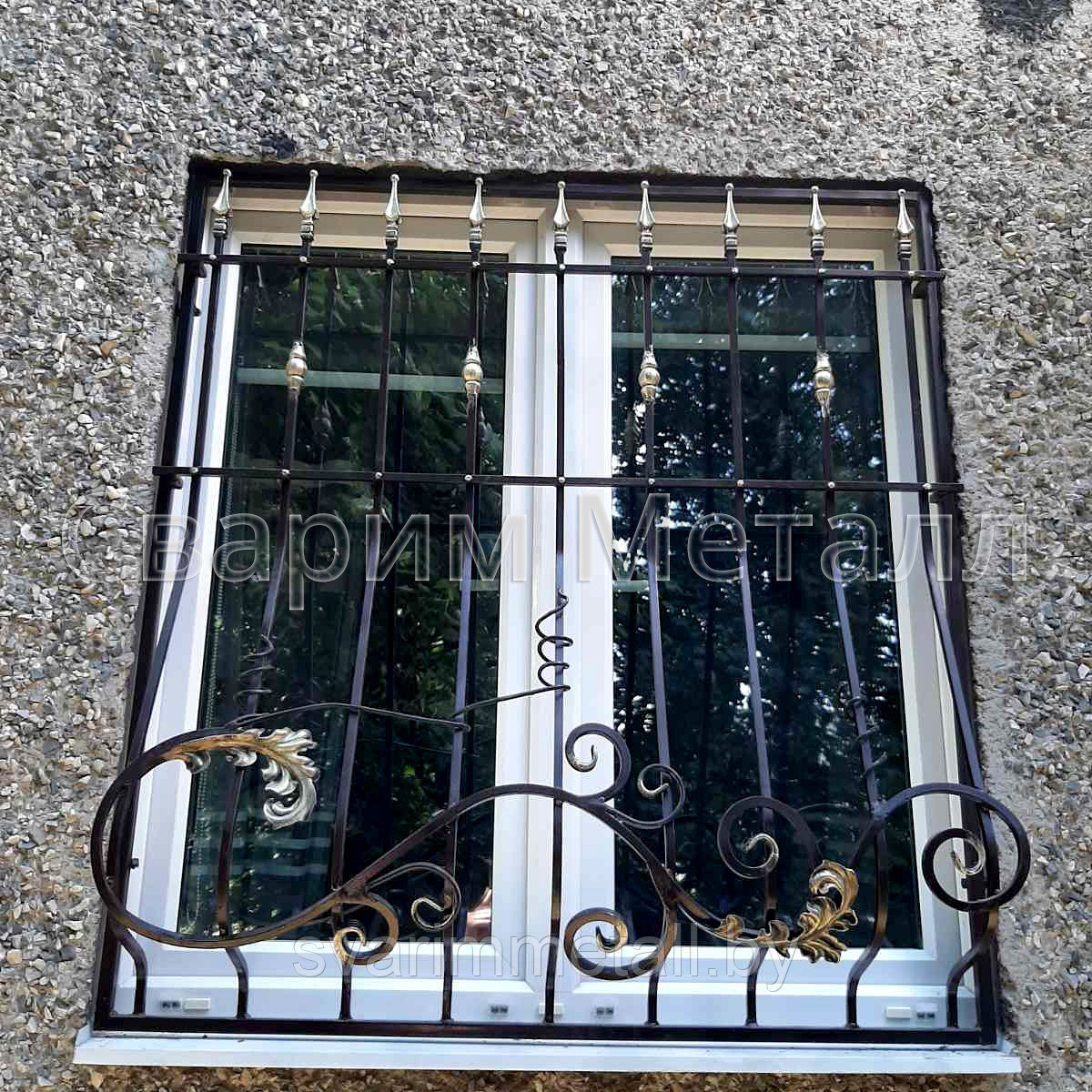 Решетки на окно, из металла, белый цвет - фото 7 - id-p211678193