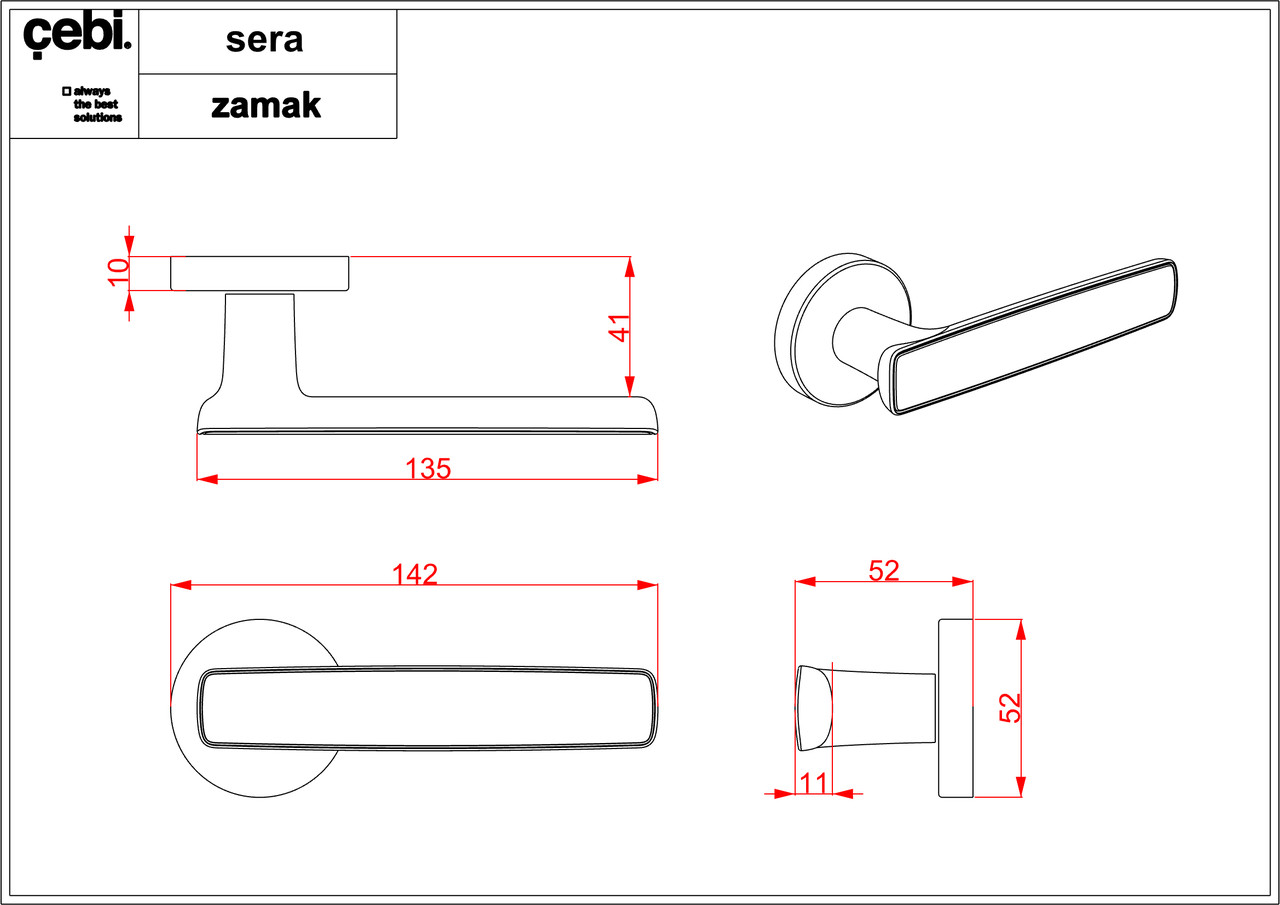 Ручки дверные CROMA SERA MP04 (матовый никель полимер) - фото 2 - id-p209285930