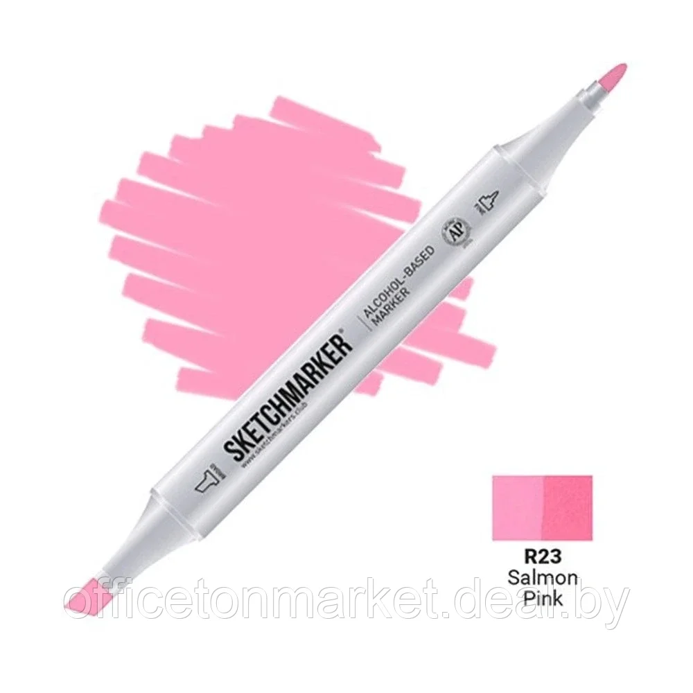 Маркер перманентный двусторонний "Sketchmarker", R23 розовый лососевый - фото 1 - id-p178285192