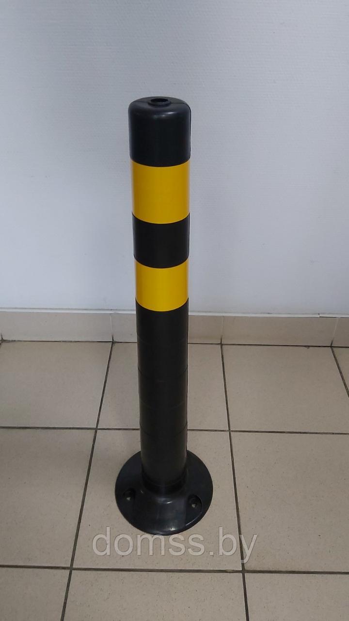ССУ 750 Столбик сигнальный упругий 750 мм с 2-мя желтыми с/о полосами (Черный) - фото 1 - id-p208407074