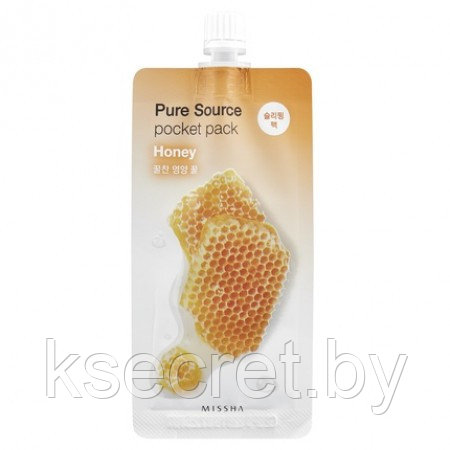 Ночная маска для лица MISSHA Pure Source Pocket Pack (Honey) - фото 1 - id-p211688044