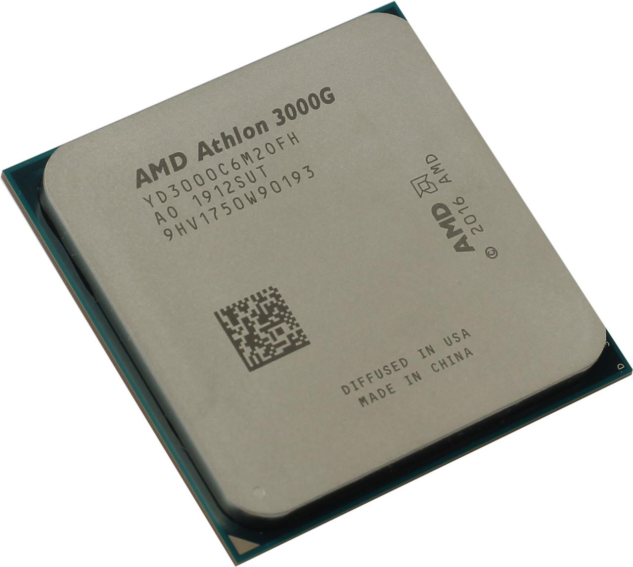 CPU AMD Athlon 3000G (YD3000C6) 3.5 GHz/SVGA RADEON Vega 3/1+4Mb/35W Socket AM4 - фото 1 - id-p211688127
