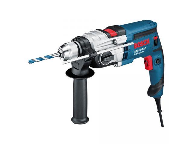 Дрель ударная BOSCH GSB 19-2 RE в чем. (850 Вт, патрон БЗП, 2 скор.) - фото 1 - id-p211683801