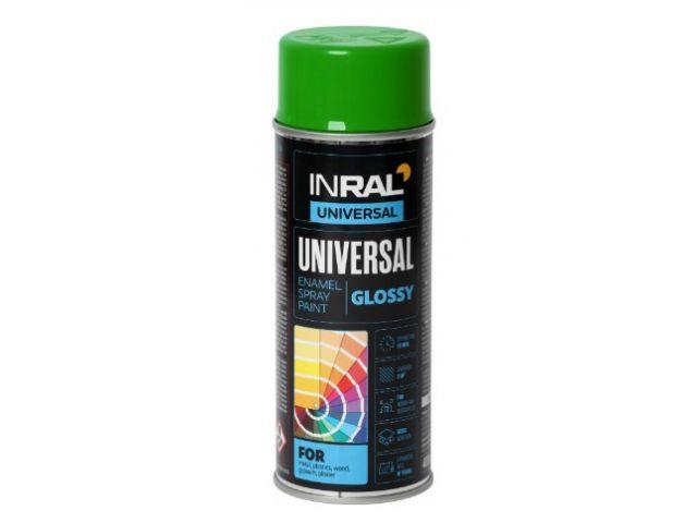Краска-эмаль аэроз. универсальная зеленый INRAL 400мл (6029) (Цвет зеленый глянц.) - фото 1 - id-p108655312