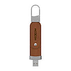 Флешка-брелок кожа USB 3.0 Flash MOXOM MX-FD03 16GB коричневый, фото 2
