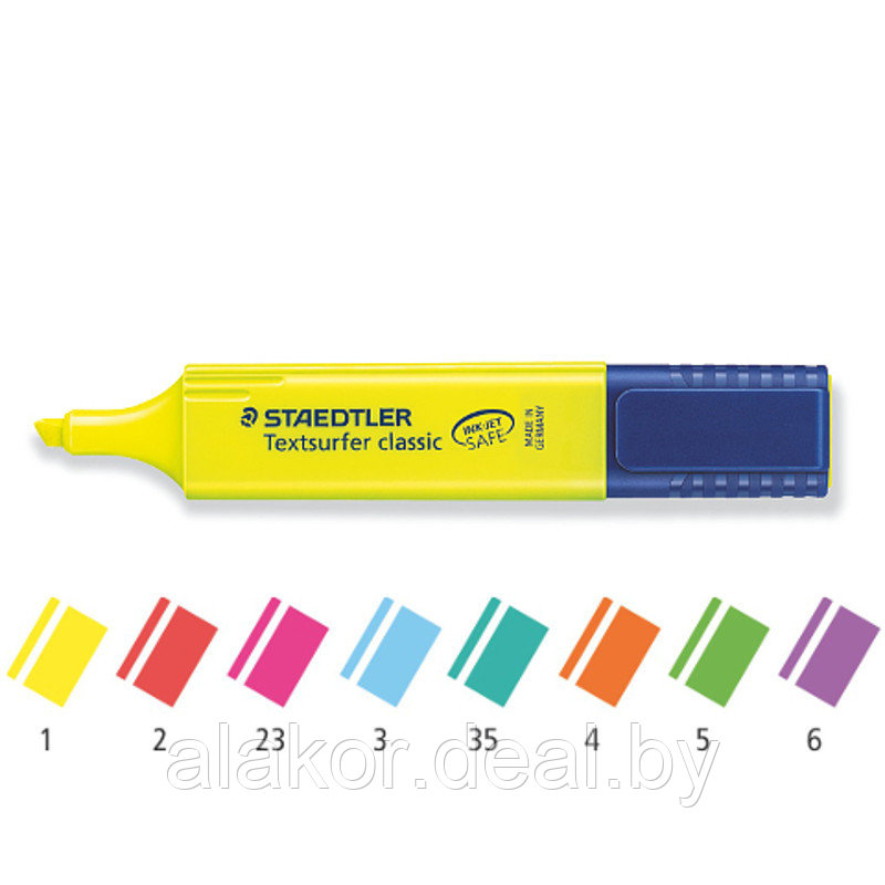 Маркеры текстовыделители STAEDTLER Textsurfer classic 364-3, синий - фото 2 - id-p211710786