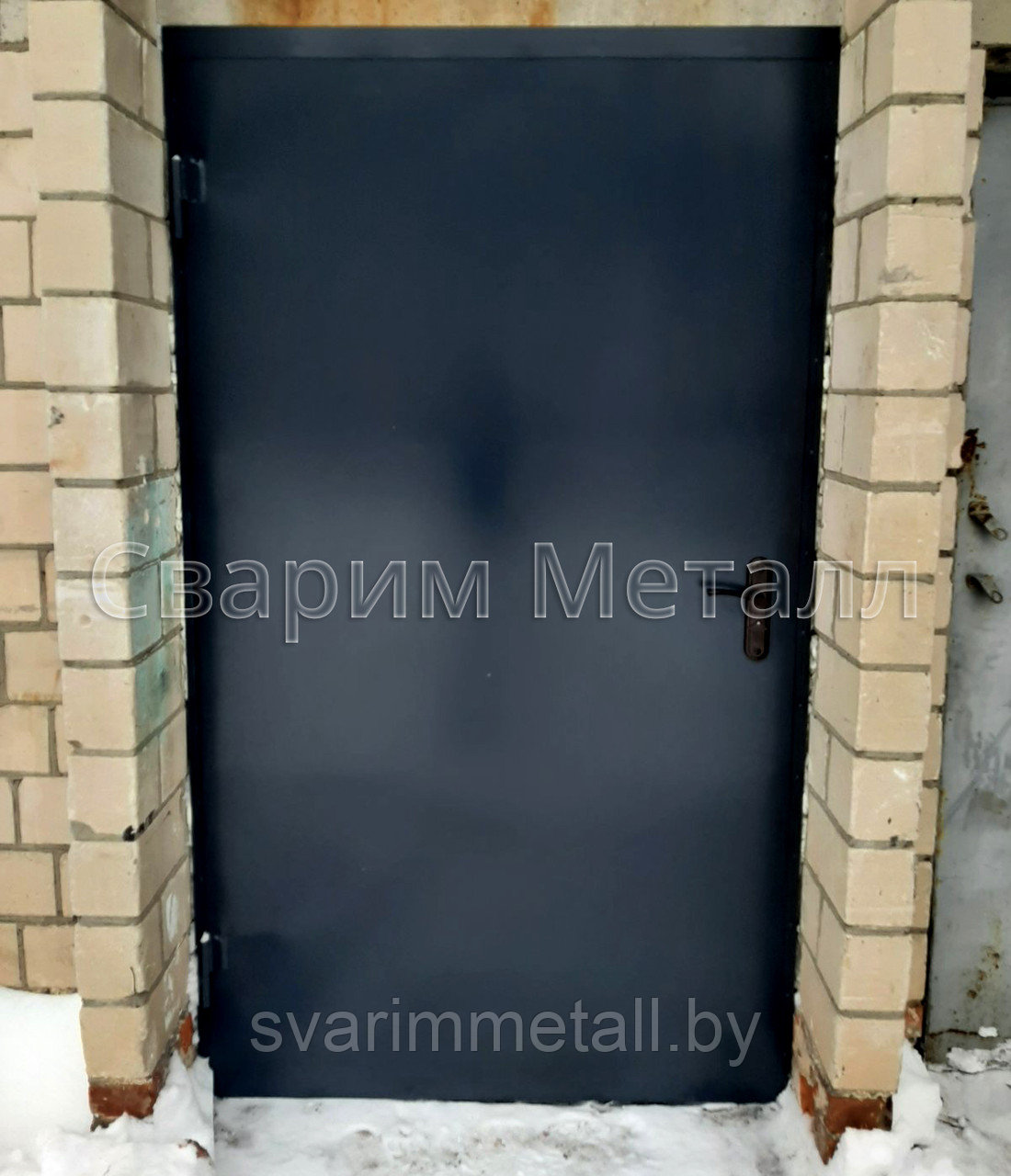 Металлические двери, цвет черный