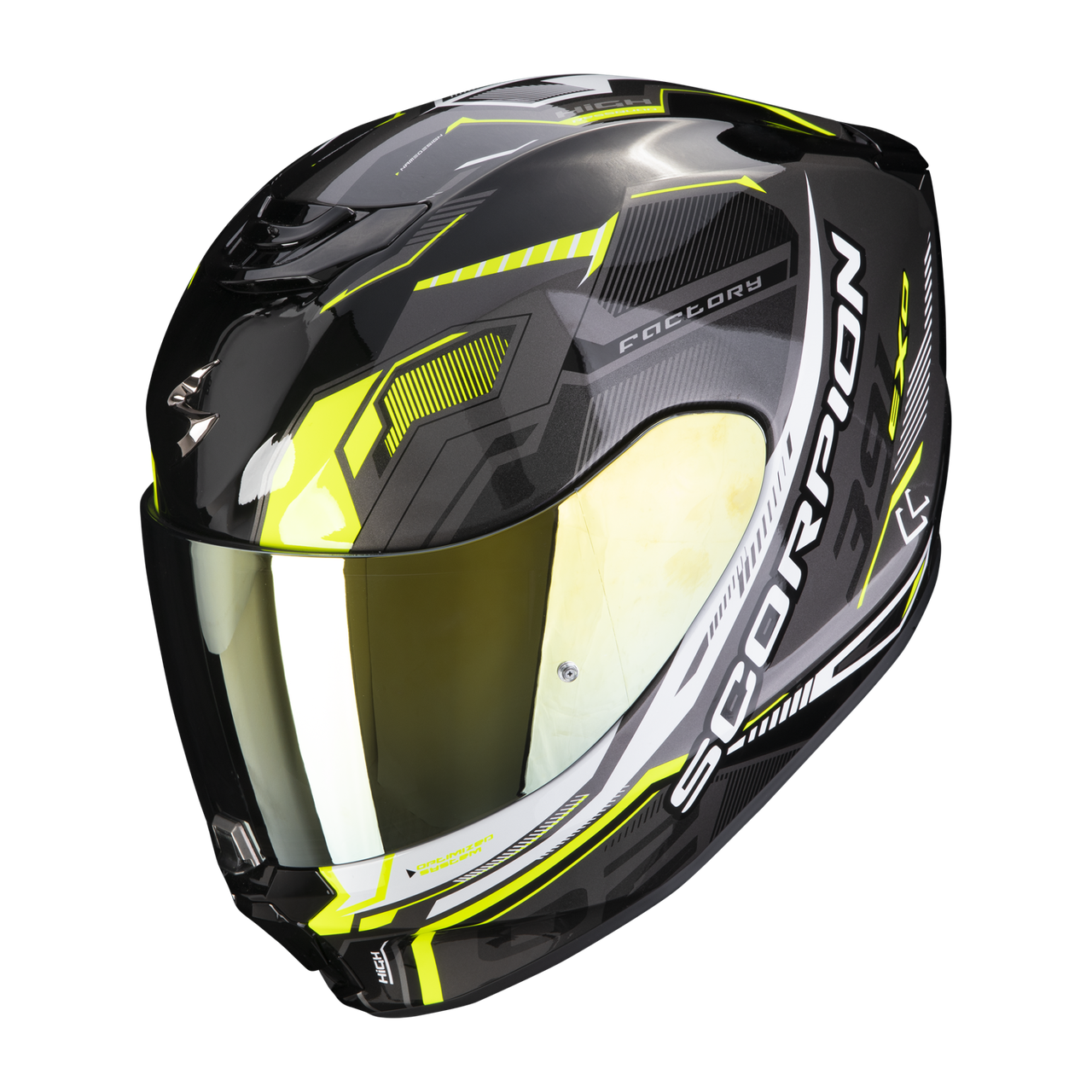 Шлем SCORPIONEXO EXO-391 HAUT Black-Silver-Neon yellow XS (53-54)