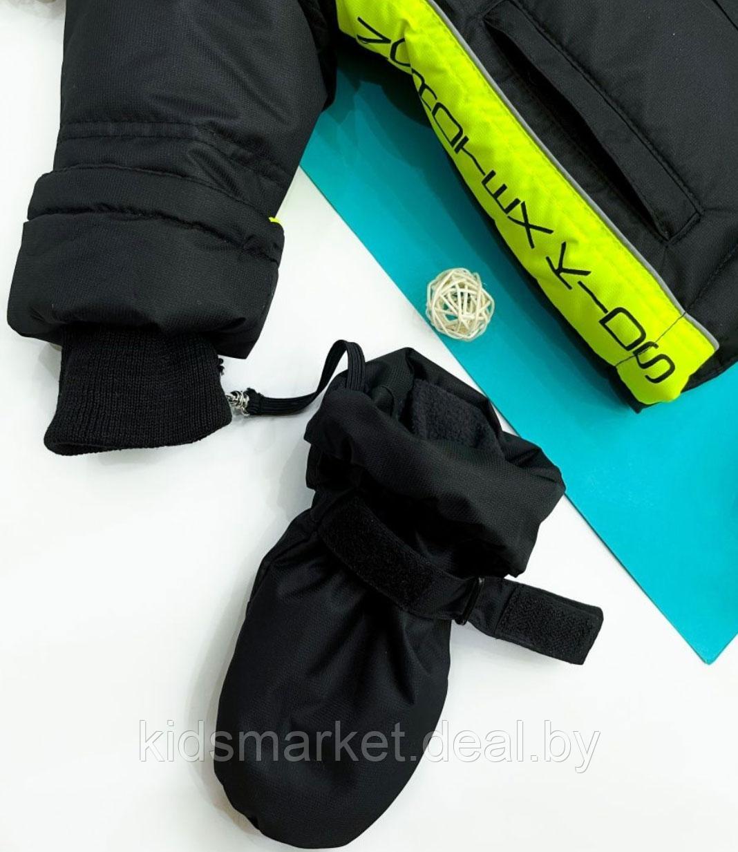 Детский зимний костюм Nordtex Kids мембрана черно-салатовый (Размеры: 86,92,98,104,110,116,122,128) - фото 5 - id-p211714340