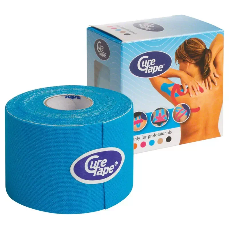 Кинезио тейп CureTape Blue, 5 см x 5 м - фото 1 - id-p210928089