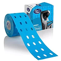 Панч тейп кинезио CureTape Punch Blue перфорированный, голубой