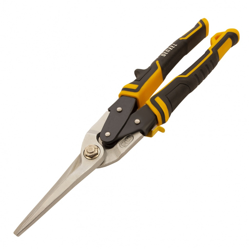 Ножницы по металлу, 315 мм, прямой проходной рез, сталь-CrMo, трехкомпонентные рукоятки Denzel - фото 2 - id-p211714944