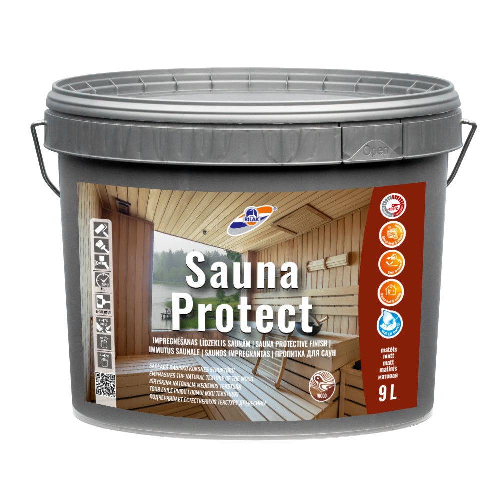 Пропитка SAUNA PROTECT База 3 для бани и сауны, (9 л), (9,45 кг) - фото 1 - id-p211715480