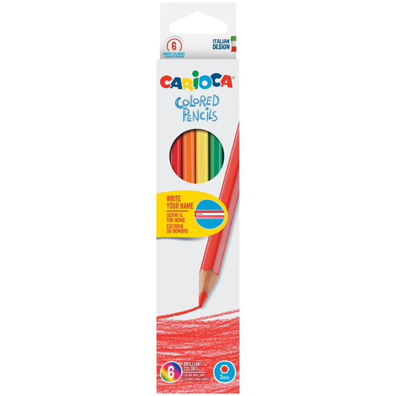 Набор карандашей цветных CARIOCA, 6 цв, арт. 41256(работаем с юр лицами и ИП) - фото 1 - id-p113245039