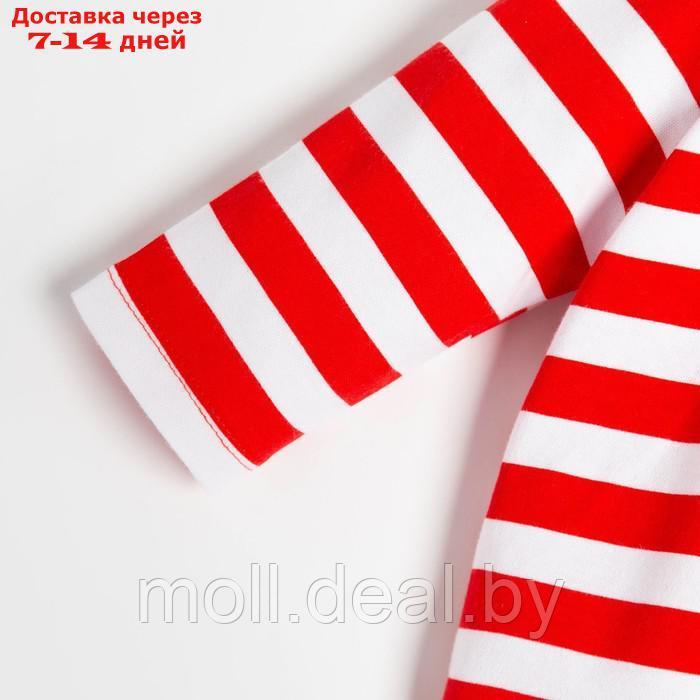 Боди-платье Крошка Я "Бантик", рост 62-68 см, цвет красный/белый - фото 9 - id-p211698370