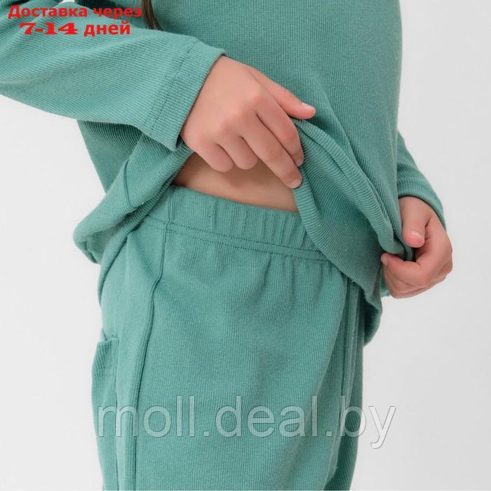 Костюм для девочки (свитшот, брюки) MINAKU цвет оливы, рост 116 см - фото 5 - id-p211706629