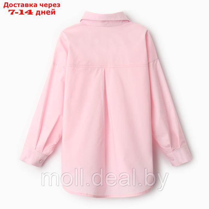 Рубашка для девочки MINAKU цвет розовый, рост 134 см - фото 2 - id-p211706638