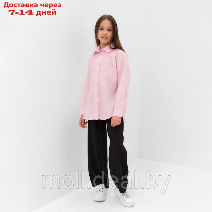 Рубашка для девочки MINAKU цвет розовый, рост 134 см - фото 6 - id-p211706638