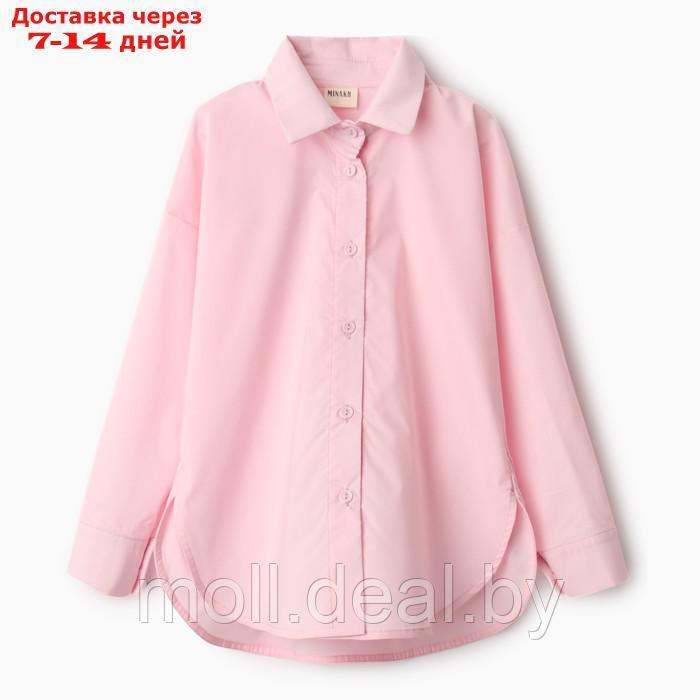 Рубашка для девочки MINAKU цвет розовый, рост 134 см - фото 8 - id-p211706638