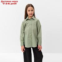Рубашка для девочки MINAKU цвет оливковый, рост 122 см