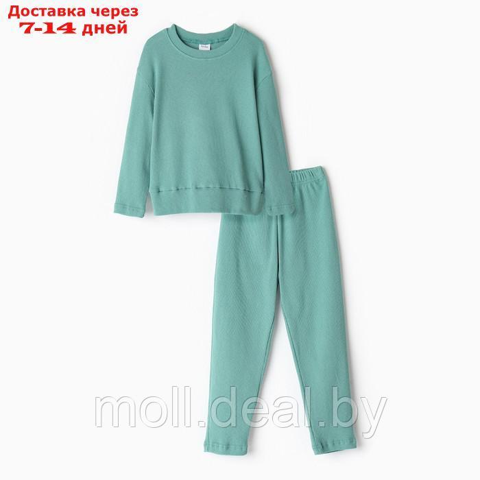 Костюм для девочки (свитшот, брюки) MINAKU цвет оливы, рост 104 см - фото 8 - id-p211706648
