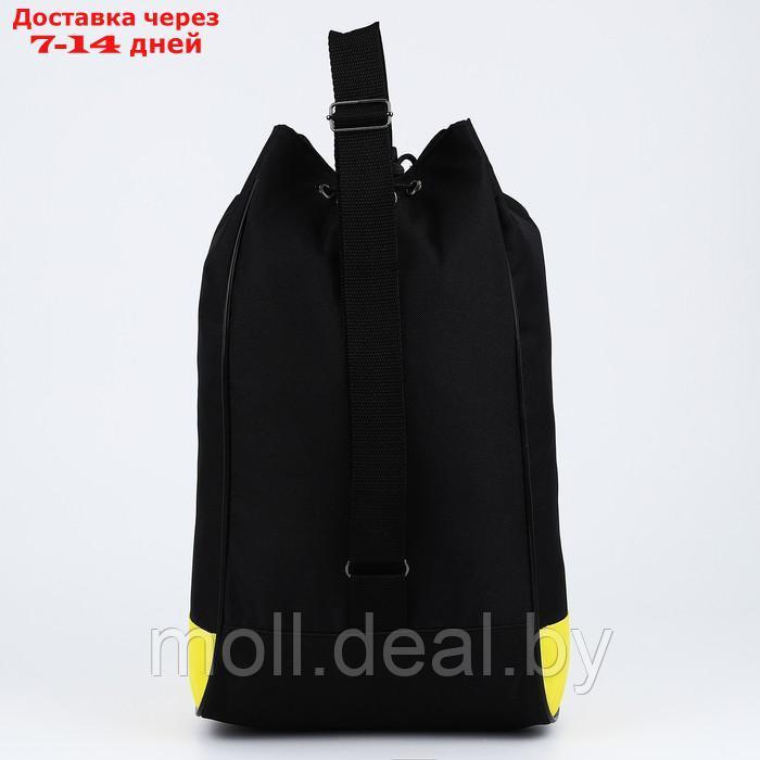 Рюкзак-торба Dark cat, 45*20*25, отдел на стяжке шнурком, желтый/черный - фото 4 - id-p211705672