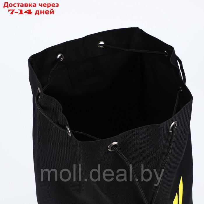 Рюкзак-торба Dark cat, 45*20*25, отдел на стяжке шнурком, желтый/черный - фото 5 - id-p211705672