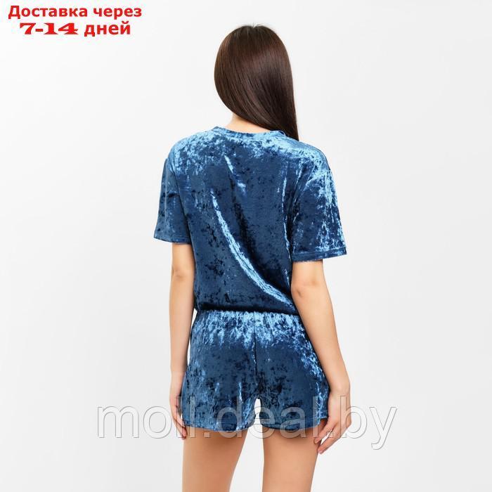 Костюм женский (футболка и шорты) KAFTAN, р. 40-42, синий - фото 4 - id-p211705781