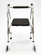Ходунки для инвалидов и пожилых со стульчиком на передних колесах