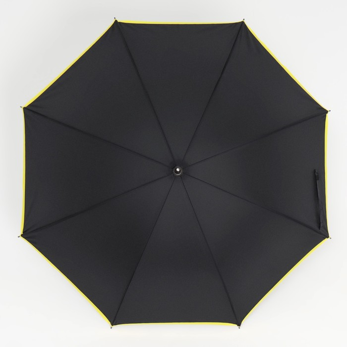 Зонт - трость полуавтоматический «Кант», 8 спиц, R = 51 см, цвет чёрный/жёлтый 7635232 - фото 2 - id-p211716853