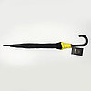 Зонт - трость полуавтоматический «Кант», 8 спиц, R = 51 см, цвет чёрный/жёлтый 7635232, фото 5