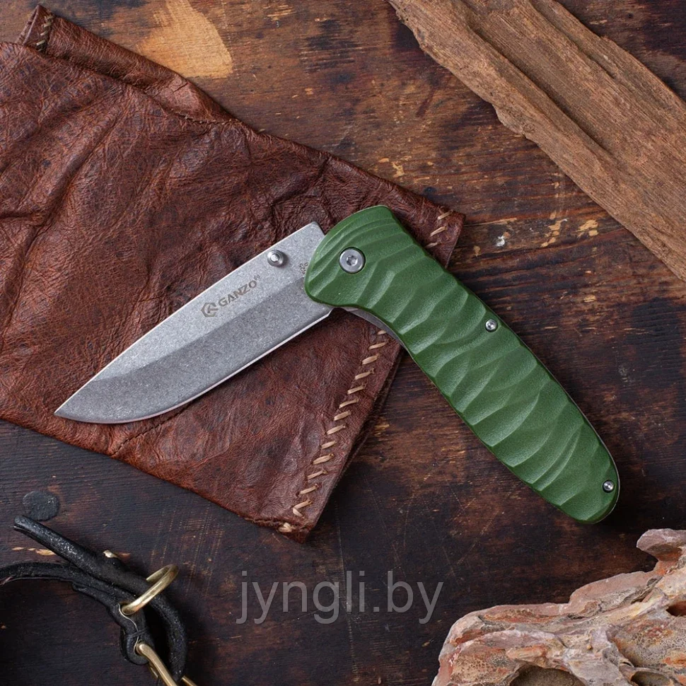 Нож складной Ganzo G6252-GR, зеленый - фото 7 - id-p211716854