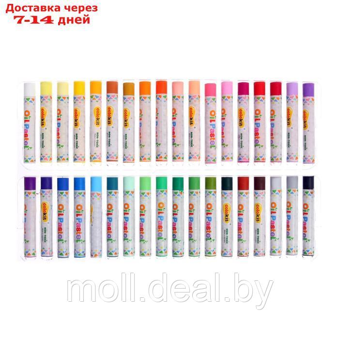 Пастель масляная с держателем Colokit, 36 цветов, 8,5х58 мм, круглый корпус, точилка в наборе, пластиковый - фото 4 - id-p211702441