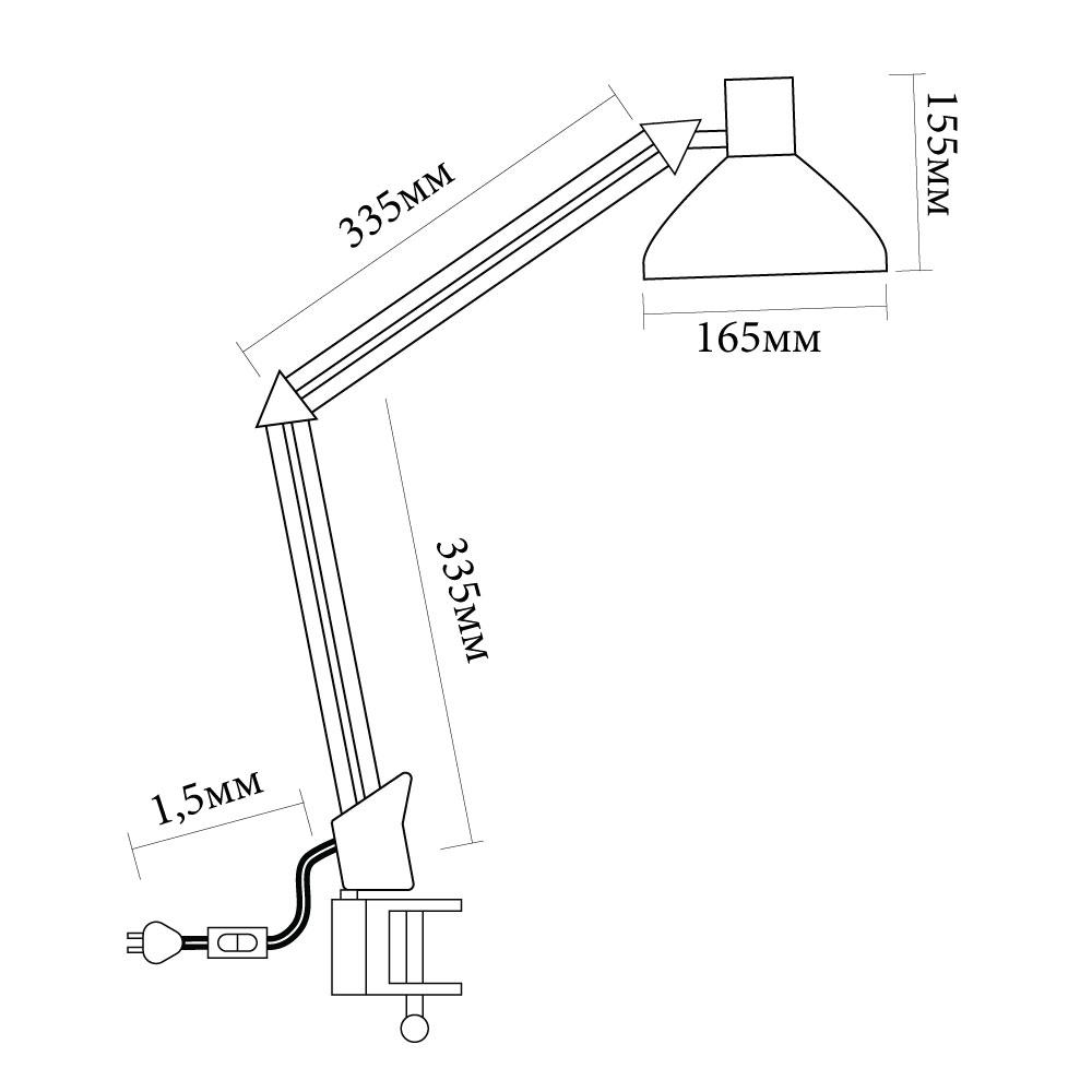 Настольный светильник на струбцине DE1430 черный - фото 4 - id-p211717742