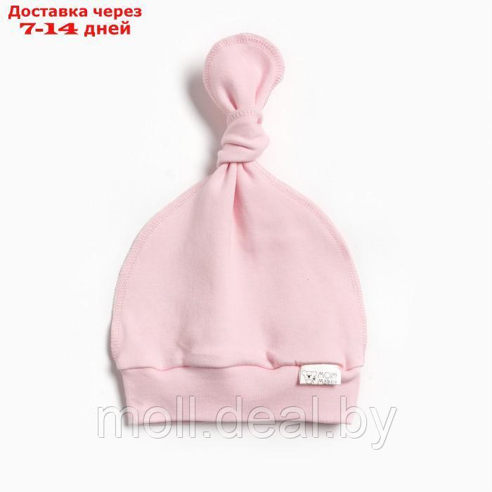 Комплект детский (распашонка/штанишки/шапочка), цвет розовый, рост 62 см - фото 2 - id-p211706461