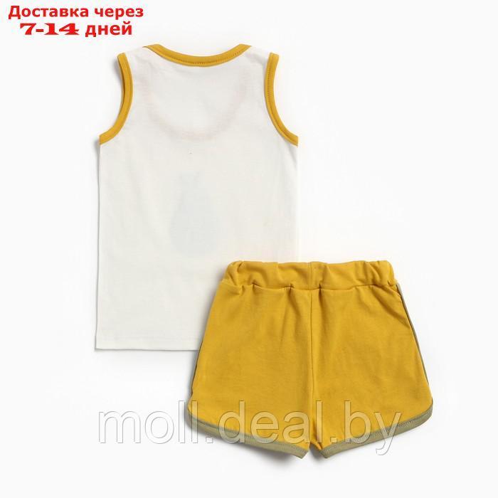 Комплект (майка/шорты) детский, цвет авакадо/горчица, рост 80 см - фото 4 - id-p211706477