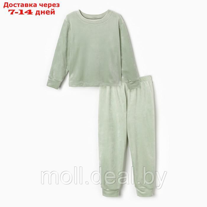 Комплект для девочек спортивный (джемпер, брюки), цвет мятный, рост 116 см - фото 1 - id-p211706578