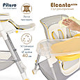 Стульчик для кормления PITUSO ELCANTO DELUX Grey/серый ECO-кожа S501W, фото 5