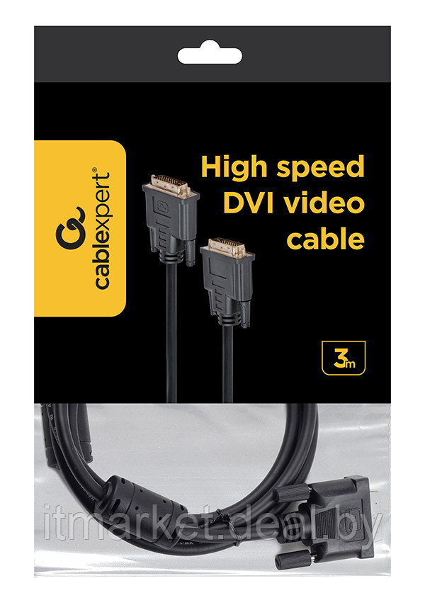 Кабель Cablexpert CC-DVI2-BK-10 (DVI-DVI) Dual 3м - фото 3 - id-p208973037