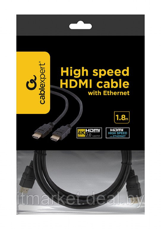 Кабель Cablexpert CC-HDMI4-6 v2.0 1.8m - фото 5 - id-p208973042