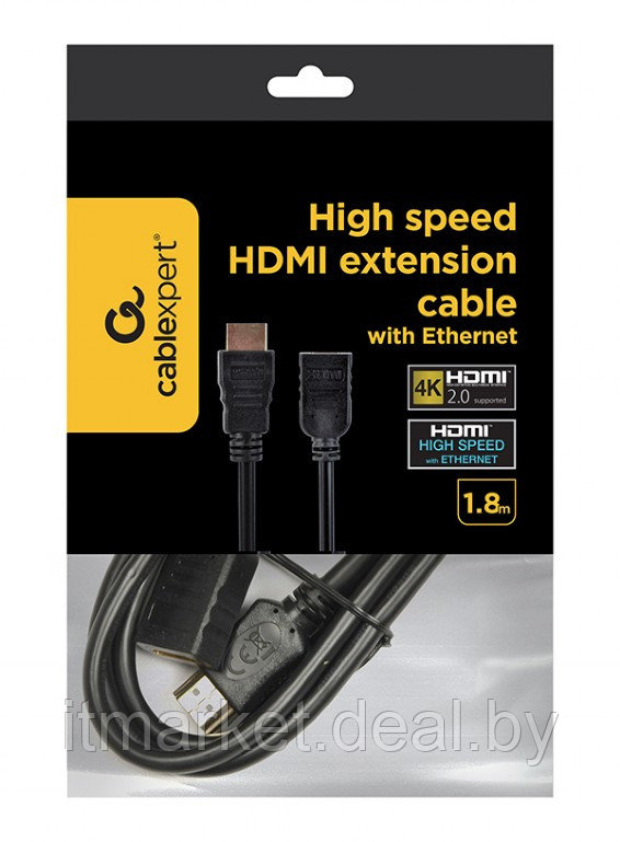 Удлинитель HDMI Cablexpert CC-HDMI4X-6 v2.0 1.8м - фото 5 - id-p208973079