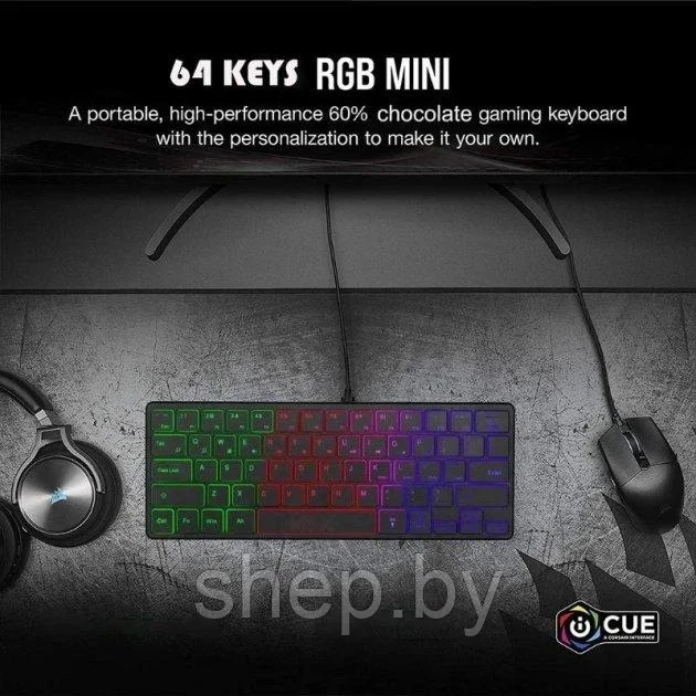 Клавиатура проводная ZORNWEE MK-515 с RGB подсветкой 64 клавиши - фото 7 - id-p211719949