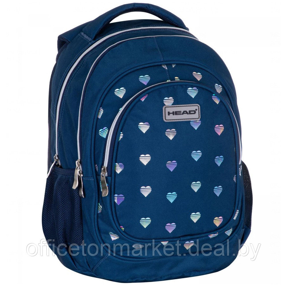 Рюкзак молодежный "Splash hearts", темно-синий - фото 1 - id-p211476664