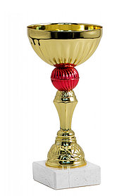 Кубок "Алый" на мраморной подставке , высота 17 см, чаша 8 см арт. 007-170-80