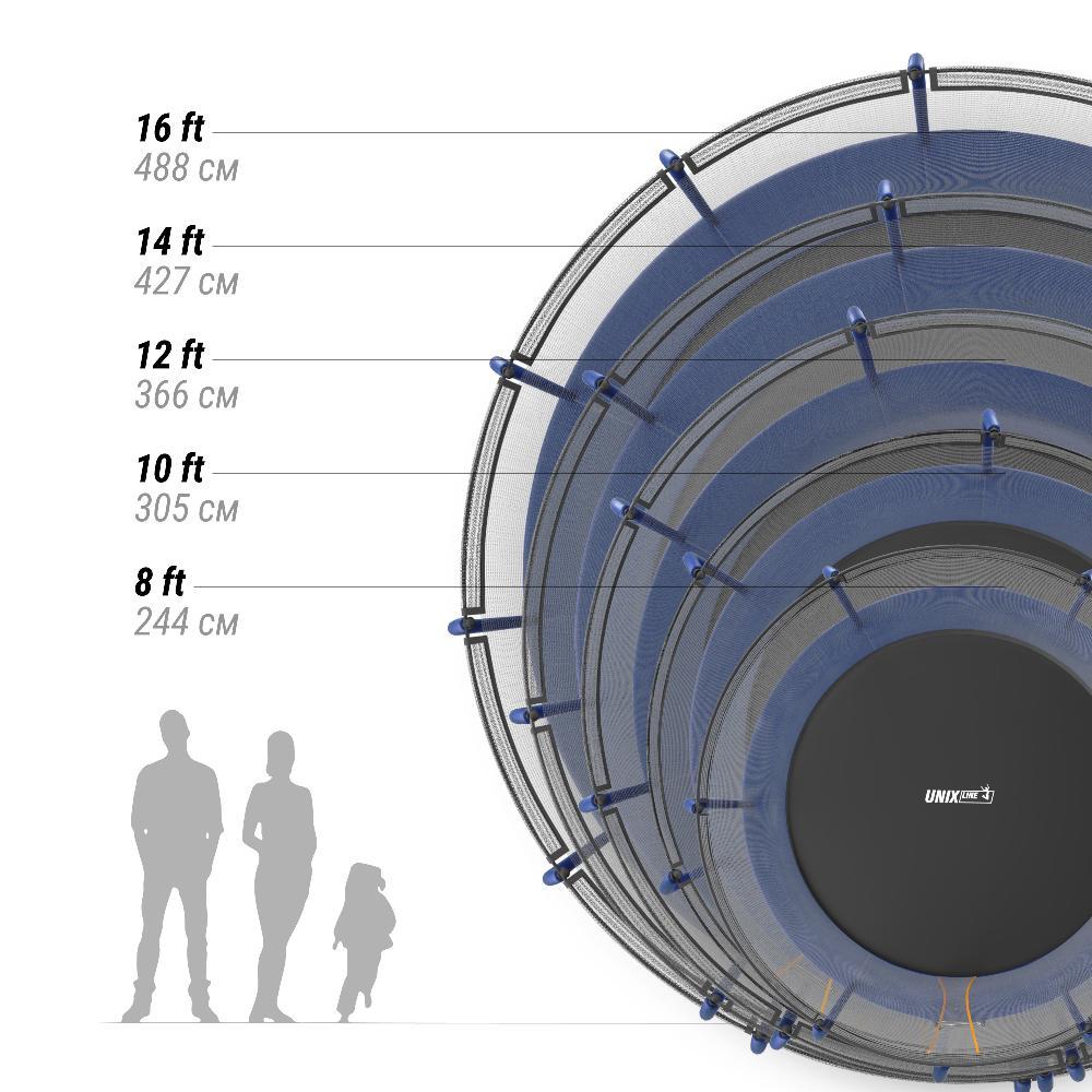 Батут UNIX Line SUPREME BASIC 12 ft (blue) - фото 10 - id-p211720034