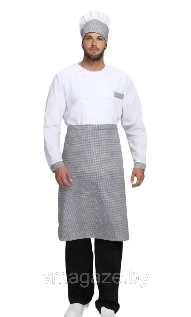Комплект шеф-повара, унисекс (цвет бело-черный) - фото 1 - id-p211720822